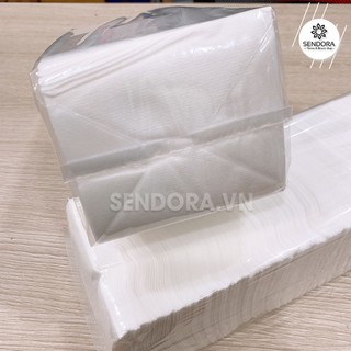 [HOẢ TỐC] Khăn giấy vuông rửa mặt, khăn giấy lau mặt spa 200 tờ/bịch dùng cho spa và thẫm mỹ viện tiết kiệm 20*21cm