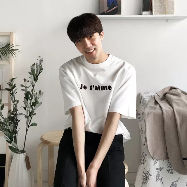 Áo thun Stee Cổ tròn Je t'aime Localbrand ICVCVNI  Unisex Menwear