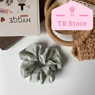 Scrunchies cotton họa tiết loại phồng to lớn cột tóc XL