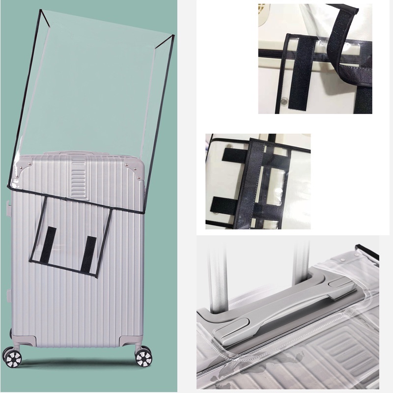 Áo trùm Vali vải nhựa trắng nhiều size M.E.N chống trầy [NEW]
