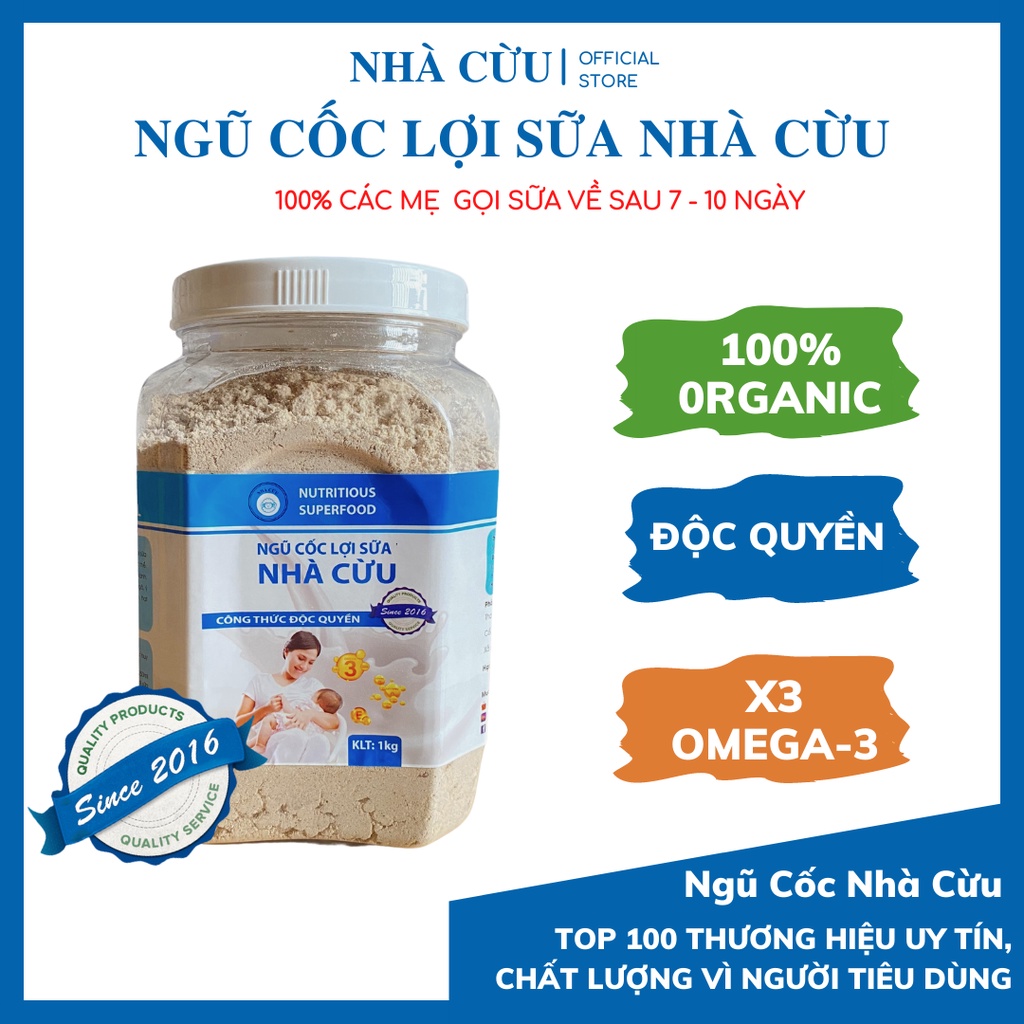 Ngũ cốc Nhà Cừu Organic Gấp 3 Omega3 hộp 1kg với 13 loại hạt (Freeship) – Bột ngũ cốc bổ sung dinh dưỡng