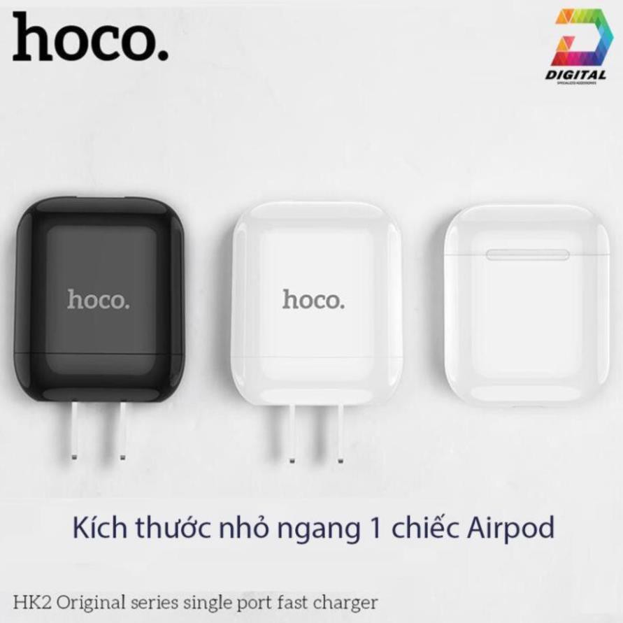 Cốc sạc Hoco HK2 chính hãng hỗ trợ dòng 3.4A chân sạc dẹt tiêu chuẩn ...