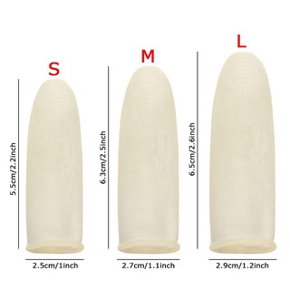 [Còn hàng] LEAFYHOME 100 CÁI Phụ kiện làm sạch nắp ngón tay Bảo vệ đầu ngón tay Găng tay cao su tự nhiên