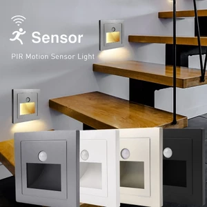 Đèn LED Cảm Biến PIR Hình Vuông 4 Màu Trang Trí Cầu Thang / Hành Lang / Phòng Ngủ / Phòng Khách
