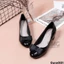 Giày cao gót 3 phân mũi tròn gót vuông Annmodels phối nơ lụa _A893NLUA [HỖ TRỢ ĐỔI SIZE ]