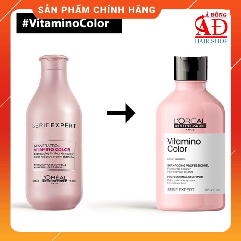 [Loreal] Dầu gội giữ màu tóc nhuộm L'oreal Vitamino color shampoo 300ml