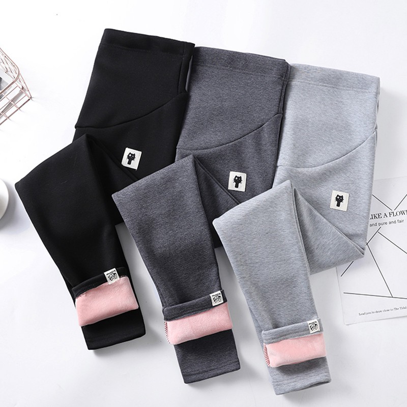 Quần Legging nhung dài thời trang giữ ấm dành cho mẹ bầu