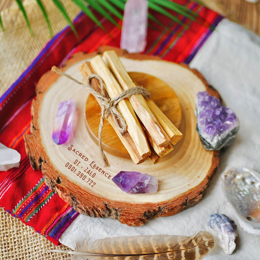 Set Quà Palo Santo Ecuador 5 Thanh | Xông Nhà Thanh Lọc | Quà Tặng Độc Lạ Cho Nữ | Sacred Essence