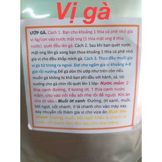 COMBO 3 GÓI 100GAM GIA VỊ NƯỚNG -QUAY CHUẨN TÂY BẮC (GÀ-HEO-VỊT) - TỔNG 300G