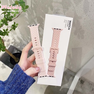 Dây đeo silicon bện thích hợp cho đồng hồ thông minh Apple Watch Series 7/ 6/ SE/ 5 iwatch 45/ 44/ 42/ 41/ 40/ 38mm