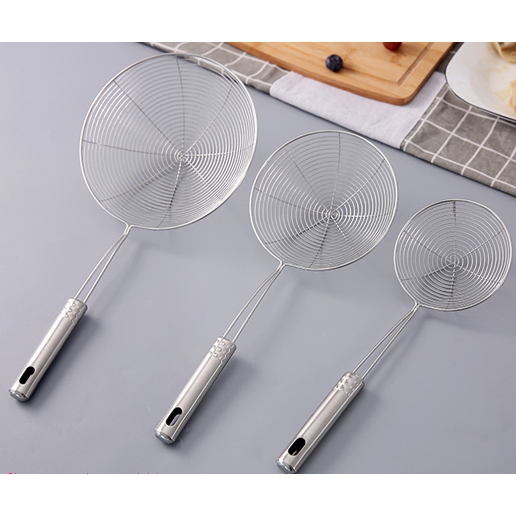 Vợt Lẩu, Rán Chiên, Chao Vòng Vớt Thức Ăn Bằng Inox [GIÁ SỈ]