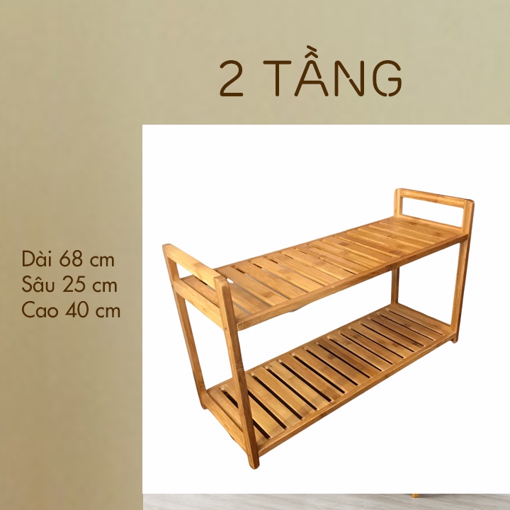 Kệ gỗ tre nhiều tầng để đồ đa năng lắp ráp | Shopee Việt Nam