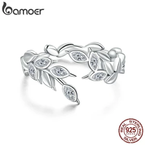 Nhẫn Bamoer Bạc 925 sáng bóng không gây dị ứng thời trang cho nữ