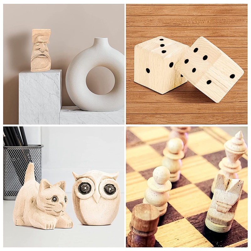 Bộ 10 Khối Gỗ Basswood Cỡ Lớn 4 x 1 x 1 Inch Chưa Hoàn Thành Cho Người Mới Bắt Đầu DIY