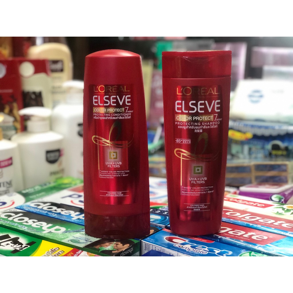 Dầu gội và dầu xả LOREAL ELSEVE color protect 7 weeks 330ml | Shopee ...