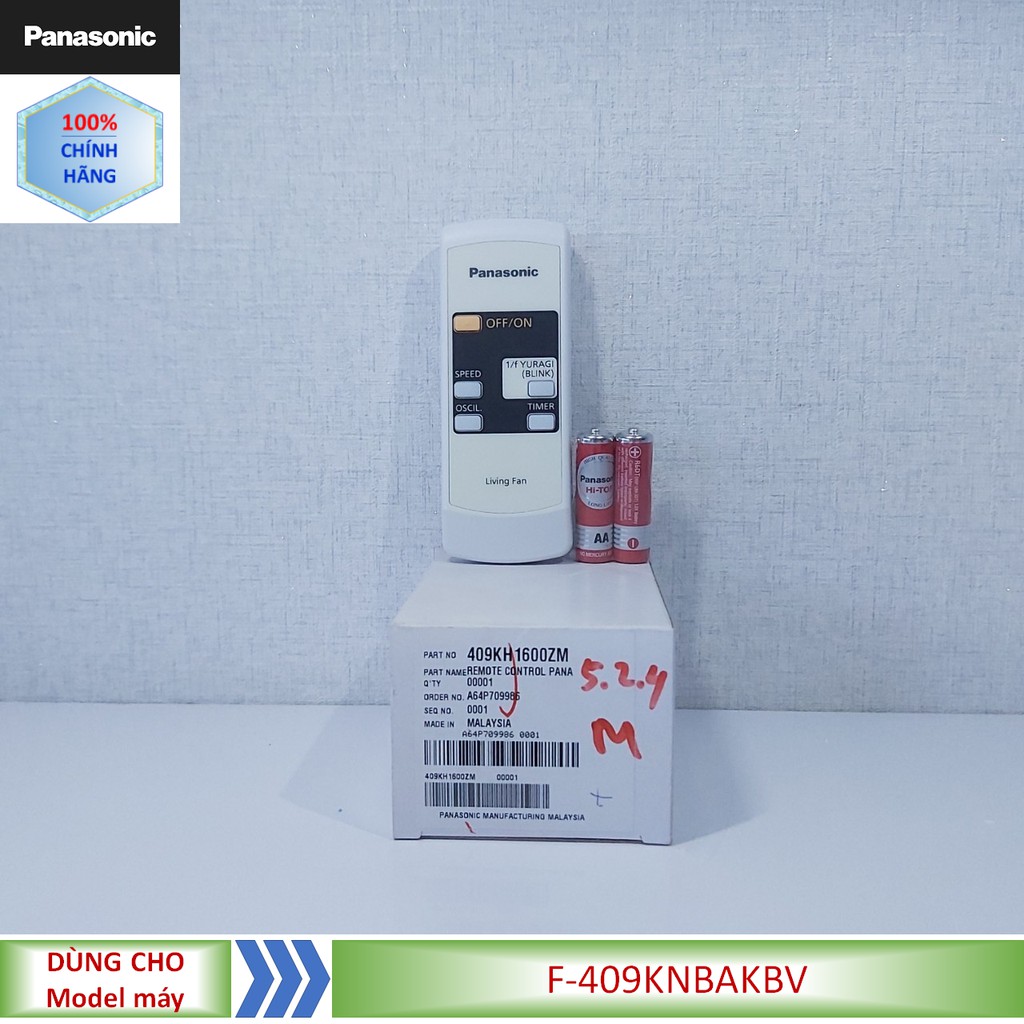 Phụ kiện [Remote chính hãng] Điều khiển quạt Panasonic model F-409KH ...