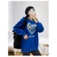 Áo sweater nữ unisex tay dài form rộng in trái tim Free Style vải nỉ da cá 100 cotton - HappyFamily