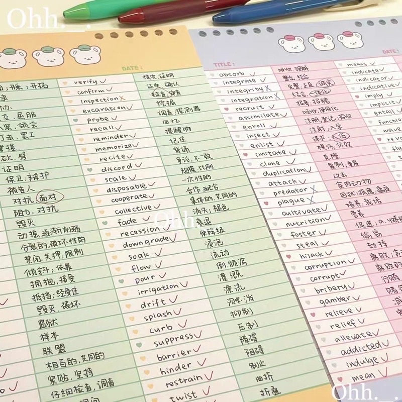 Tập Giấy Note Ghi Chép Bài Size A5 Hình Vẽ Dễ Thương Màu Pastel Hàn ...