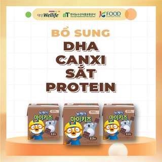 Thùng 24 hộp Sữa dinh dưỡng Nucare Mykids Chocolate 150ml Pororo vị sô cô la DAESANG WELLIFE tặng thạch Catch Teenieping