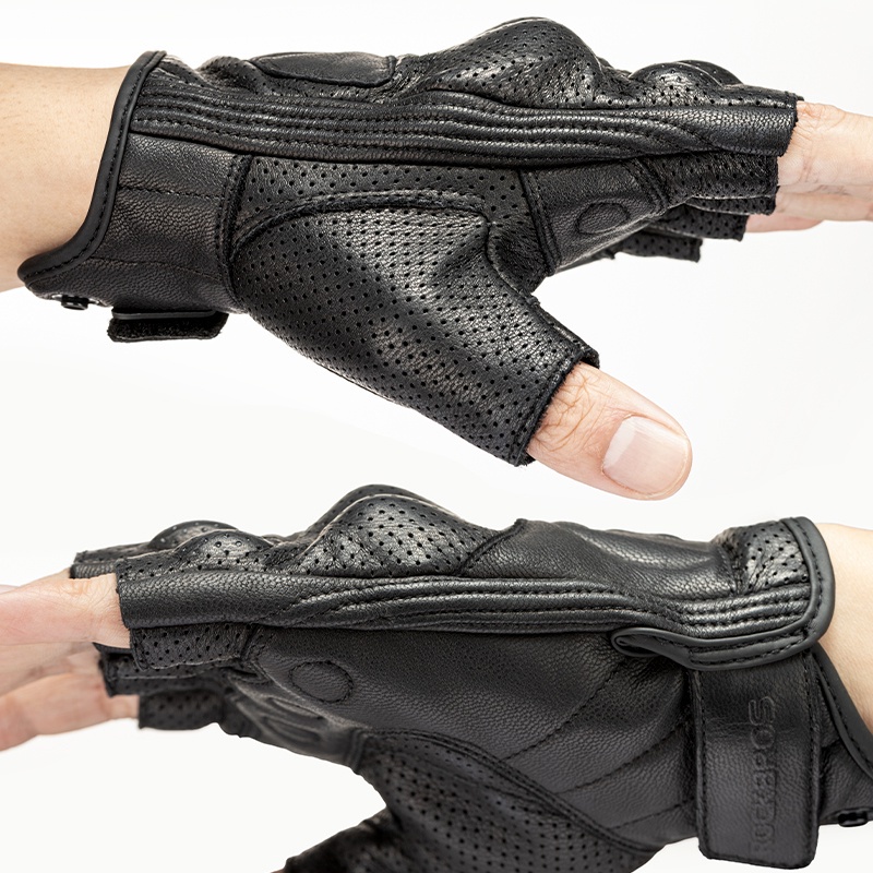 ROCKBROS Găng tay bảo vệ xe máy ROCKBROS, Thiết bị chống rơi nửa ngón mỏng dành cho nam giới thích đi xe địa hình