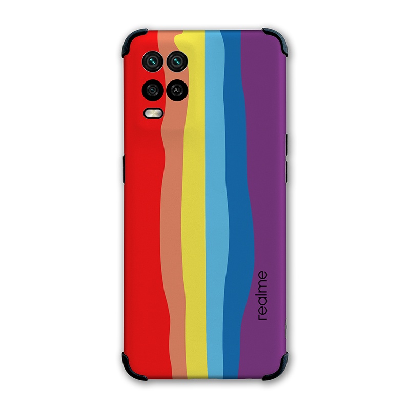 Ốp Điện Thoại Silicon Màu Sắc Cầu Vồng Gradient Cho OPPO Realme 8 Pro 4G C21 8I 9I Narzo 50