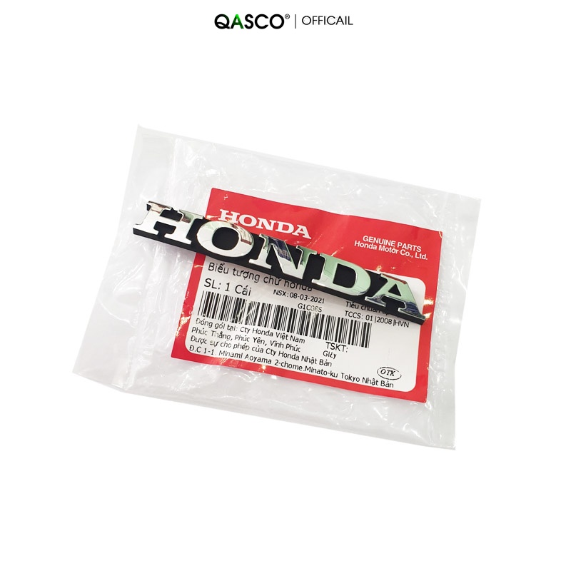Tem logo nhựa chữ nổi HONDA (có sẵn băng keo) QA(87561K12900) _( 1103 ...