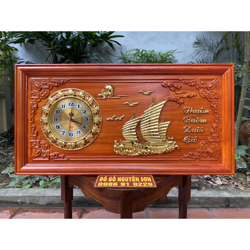 Đồng hồ treo tường gỗ hương kích thước 41.81cm
