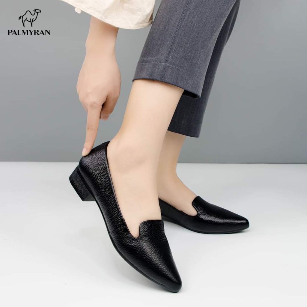 Giày nữ cao gót 3cm da bò thật cao cấp palmryan ST26