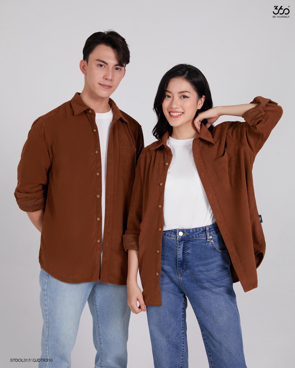 Áo sơ mi nhung tăm unisex 360 Boutique