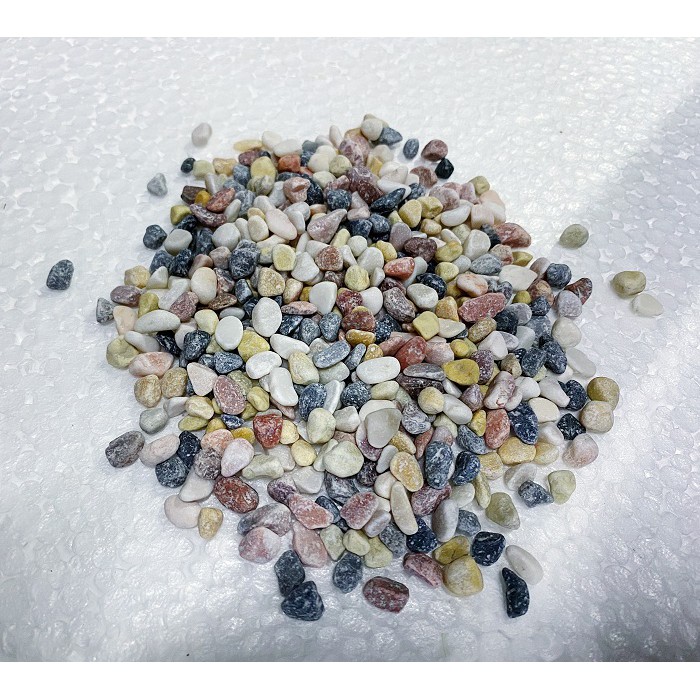 SỎI NHUYỄN ĐỦ MÀU TRANG TRÍ HỒ CÁ CÂY CẢNH 800G