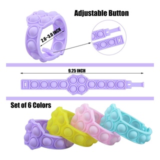 Unisex Vòng Tay Đồ Chơi Pop It Vòng Tay Dây Buộc Thuốc Nhuộm Chuột Tiên Phong Vòng Tay Pop It Đồng Hồ Bong Bóng Xếp Hình
