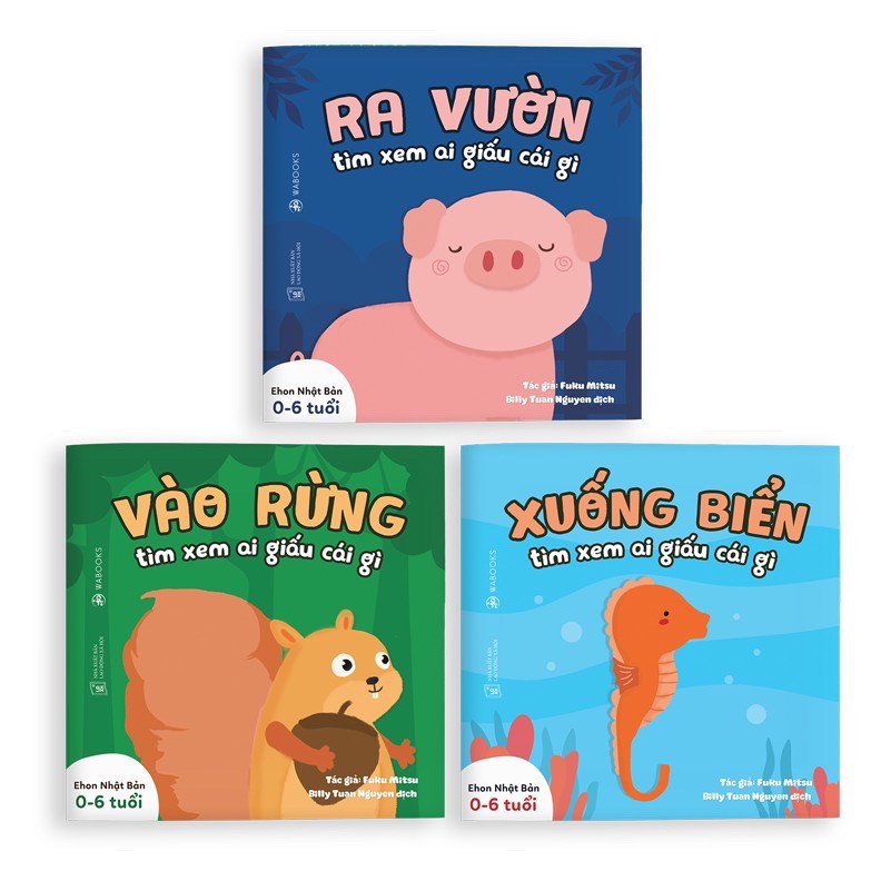 Sách Ehon - Combo 3 cuốn Ai giấu cái gì đó - Dành cho trẻ từ 0 - 6 tuổi