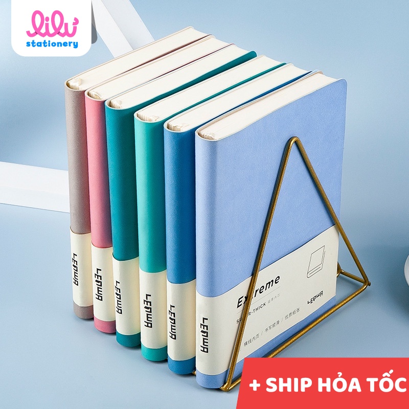 Sổ tay A5 vintage ghi chép bìa da mềm 288 trang dòng kẻ ngang chất lượng cao phù hợp đa phong cách