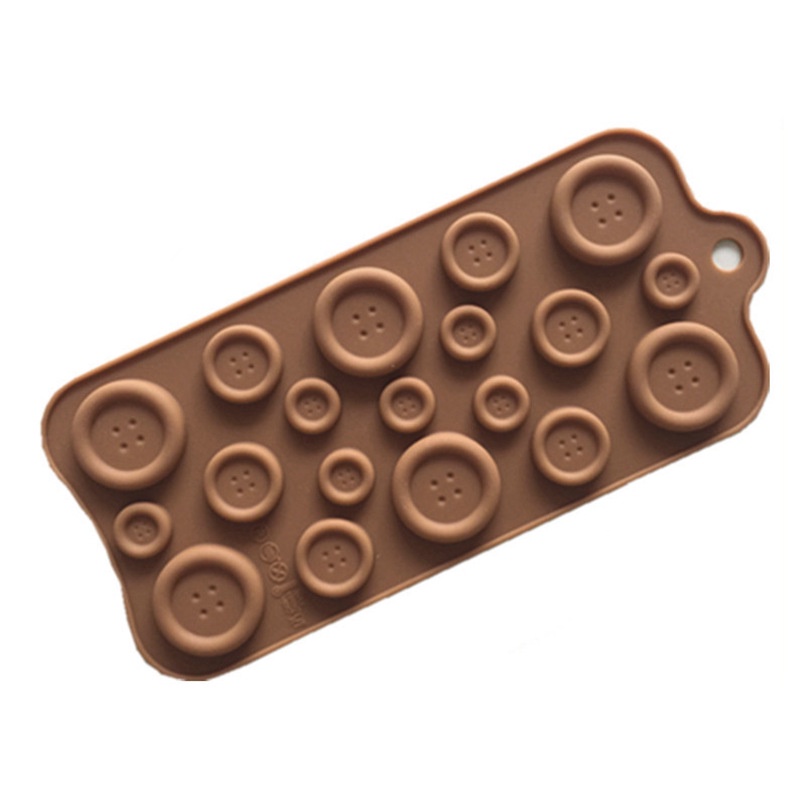 Khuôn silicone tạo hình nút áo làm bánh kẹo / chocolate DIY
