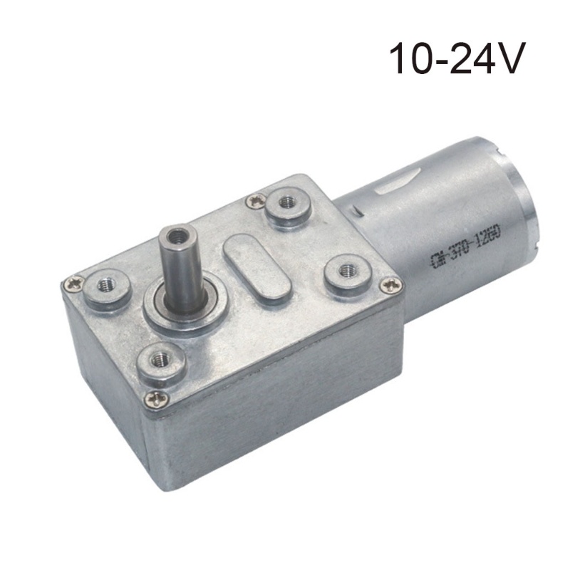 Redbaiaa1 JGY370 2 vòng / phút đến 375 vòng / phút Giảm tốc độ mô-men xoắn 6V 12V24V Động cơ bánh răng giun kim loại có thể đảo ngược tốc độ thấp Worm Gear M