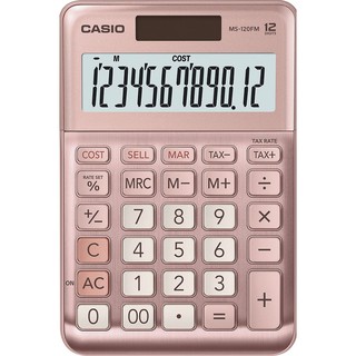 Máy Tính Casio MS-120FM Màn Hình Lớn - Màu Bạc Thanh Lịch, Phím COST/SELL/MARGIN Cho Thu Ngân, Chủ Shop