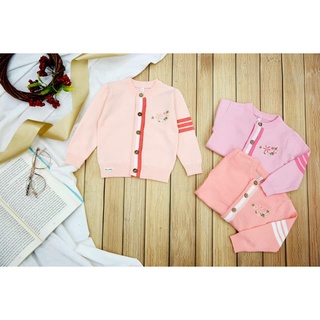 Áo len Momma cúc giữa phối viền siêu xinh cho bé | Minizon Kids