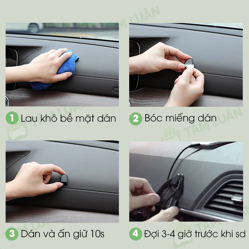 Mô tả Móc treo đồ ô tô, xe hơi Tâm Luân dính chắc, phụ kiện ô tô nhỏ gọn tiện lợi - 8