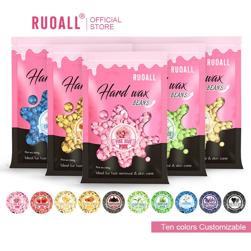 Ảnh Sáp hạt đậu tẩy lông 100g chuyên nghiệp RUOALL 2