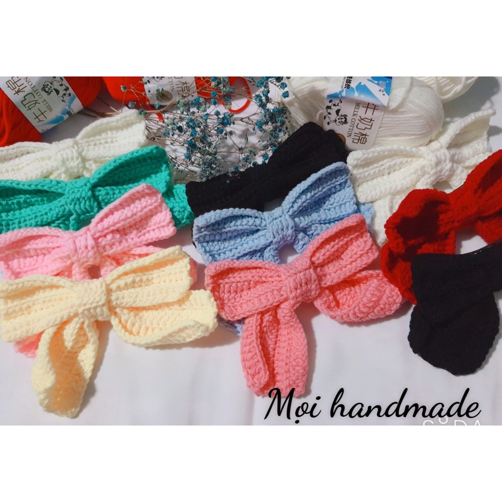 Kẹp tóc nơ len công chúa | Shopee Việt Nam