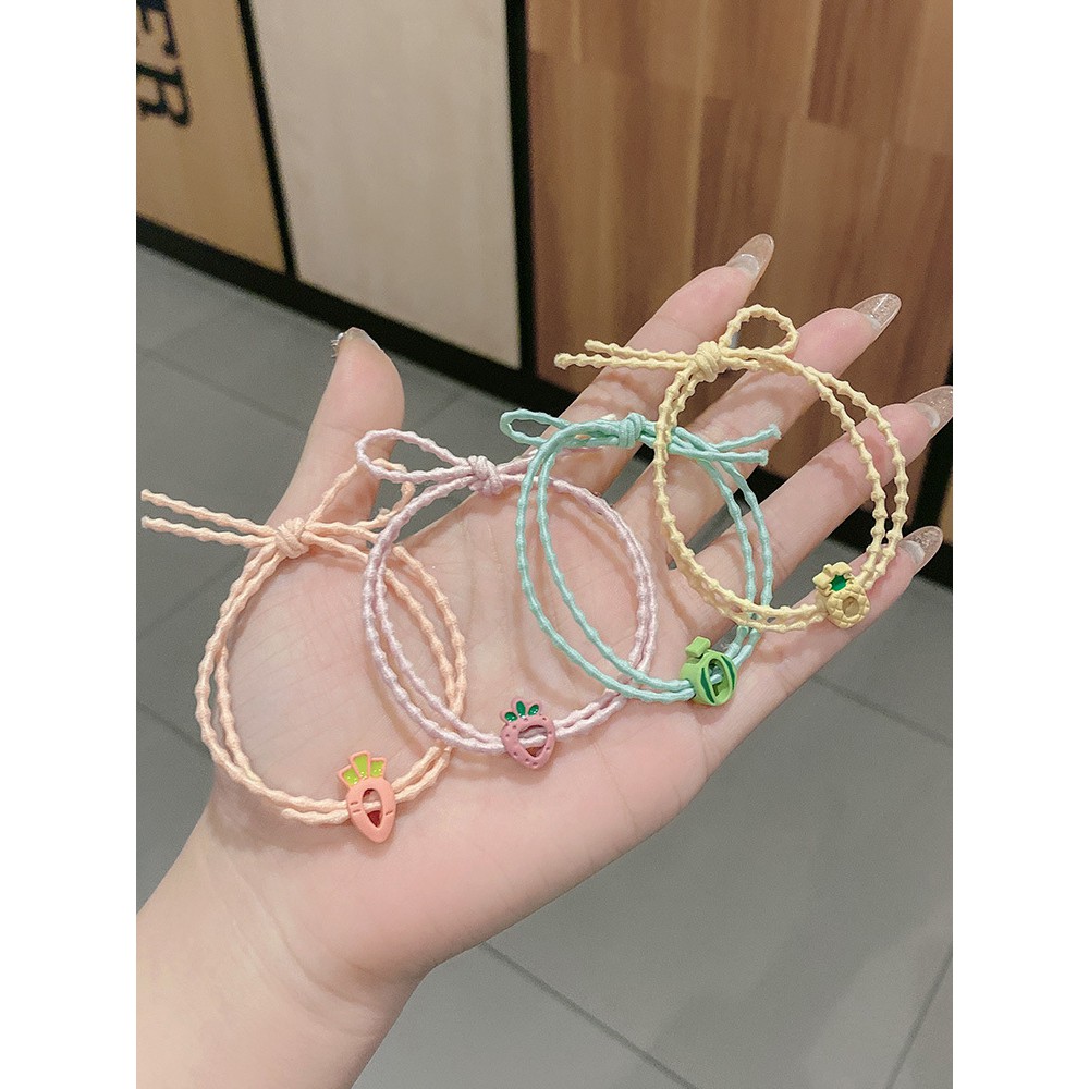Dây buộc tóc co giãn hình các loại trái cây dễ thương đáng yêu cho nữ