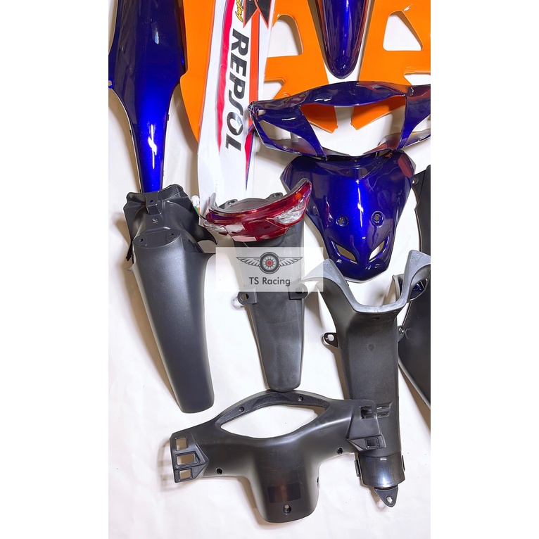 Dàn áo wave a xanh đen cam repsol - tặng team 3 lớp