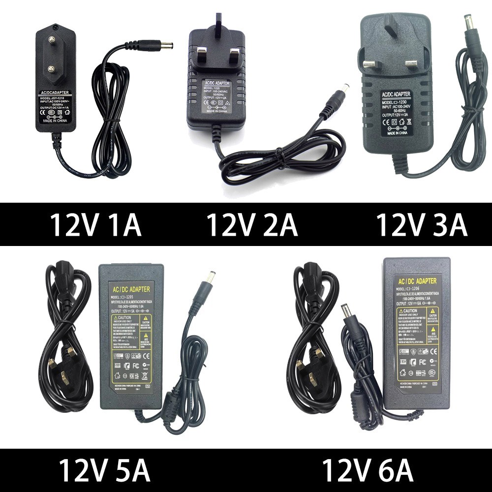 AC TO DC ADAPTER, AC 100V-240V sang DC 12V 1A 2A 3A 5A 6A Máy biến áp ...