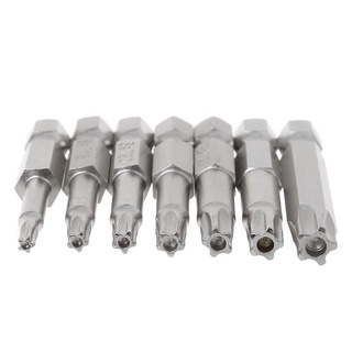 7Pcs Star Drill Bits Screwdriver Magnetic Shank Hand Tools Five-pointed Star Bor