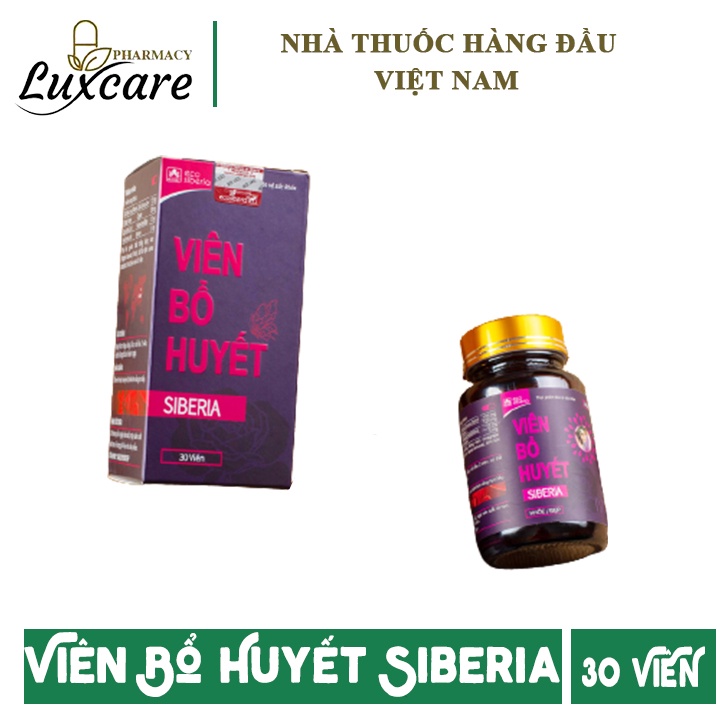 Viên Bổ Huyết Siberia - Hộp 30 viên - Hỗ Trợ Tăng Cường Sức Khỏe ...