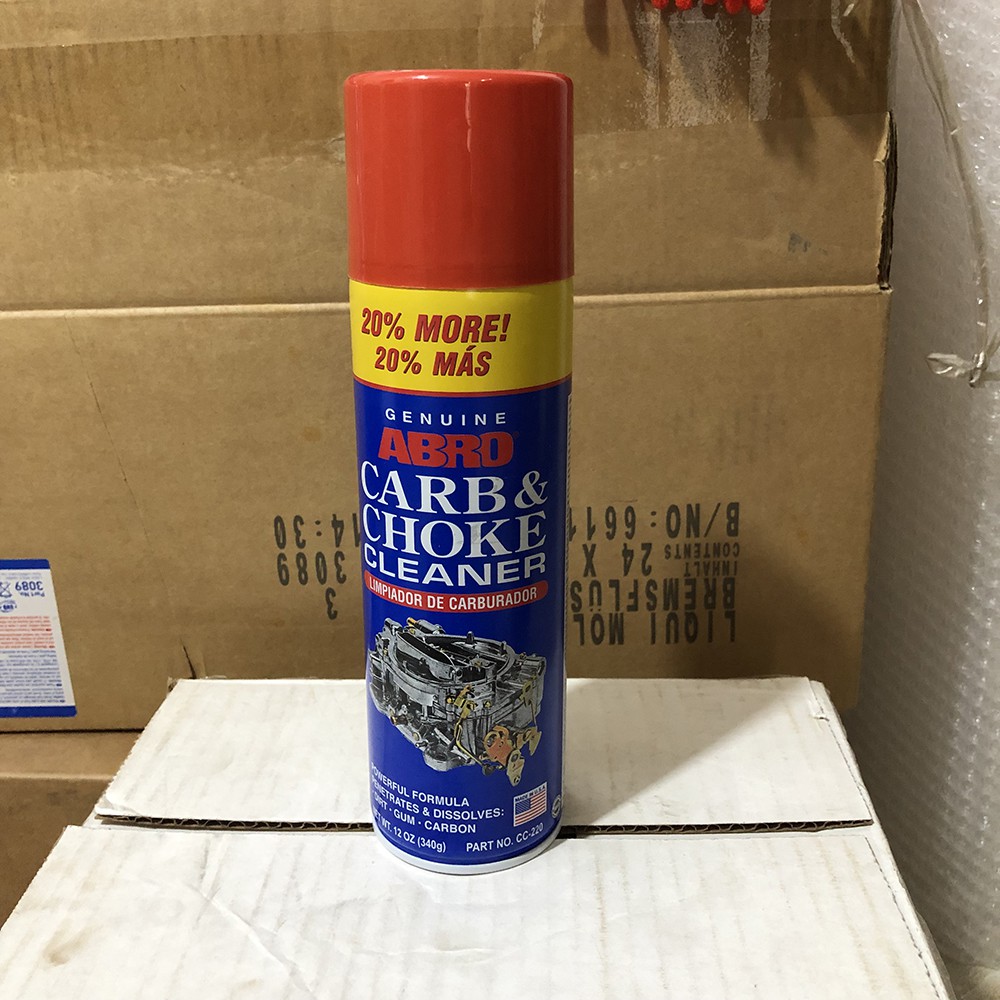 CHAI XỊT VỆ SINH MÁY MÓC, BÌNH XĂNG CON ABRO CARB & CHOKE CLEANER 340G