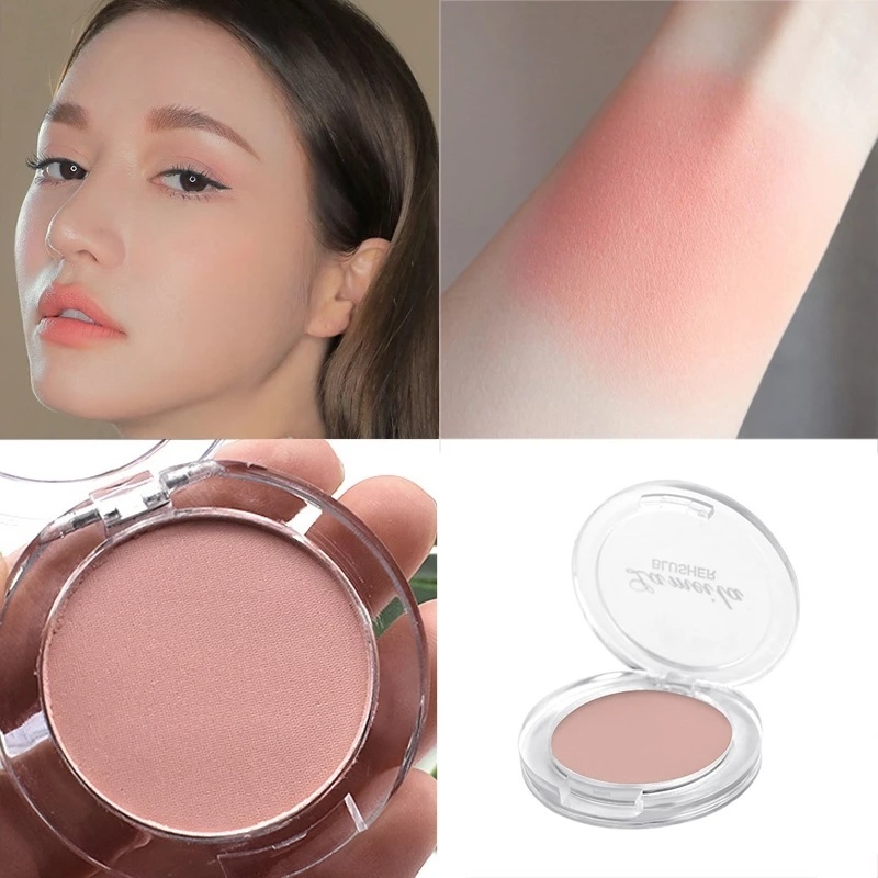 [Hàng mới về] Bảng phấn má hồng tạo khối một màu LAMEILA kèm cọ trang điểm tiện lợi