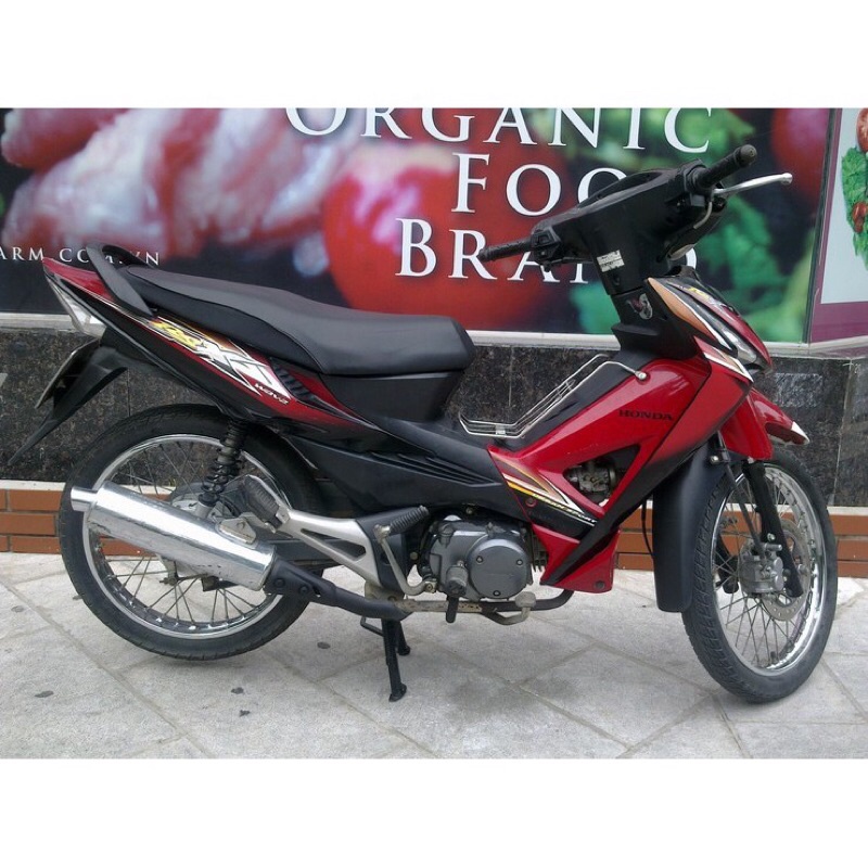Tem rời dán xe Wave RSX 2008 đen đỏ, decal cao cấp