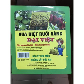 Combo 10 tấm dính ruồi vàng Đại Việt diệt ruồi vàng hiệu quả an toàn với sức khỏe chất bám dính cực mạnh