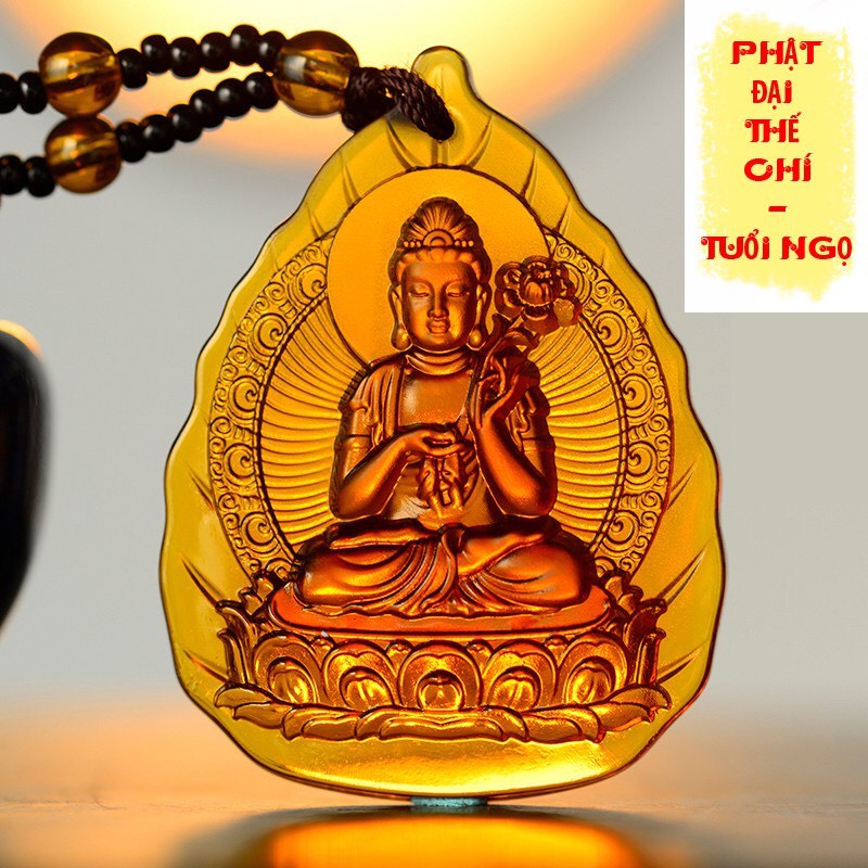 Dây chuyền phật Đại Thế Chí Bồ Tát - Bản Mệnh Tuổi Ngọ-Tặng kèm theo dây